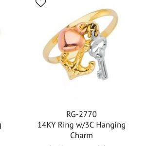 CHARM RING 14 k gold